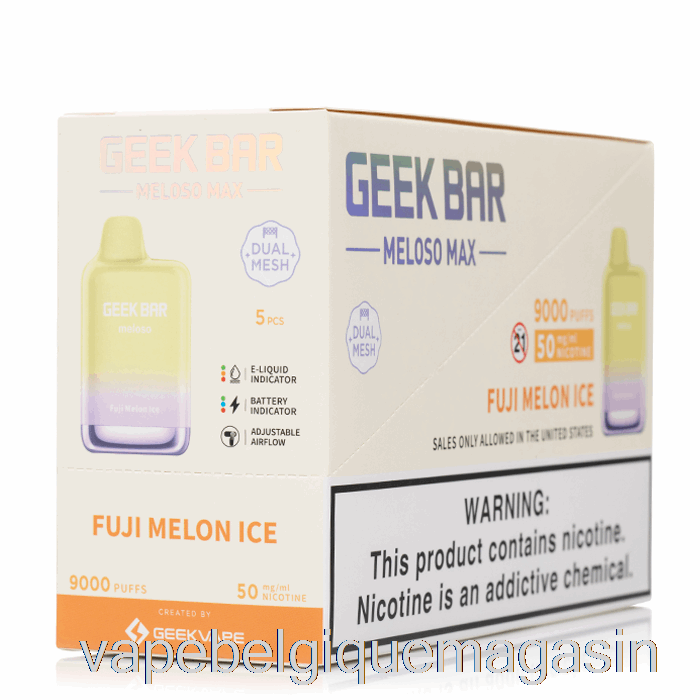 Vape Juice [paquet De 5] Geek Bar Meloso Max 9000 Jetable
